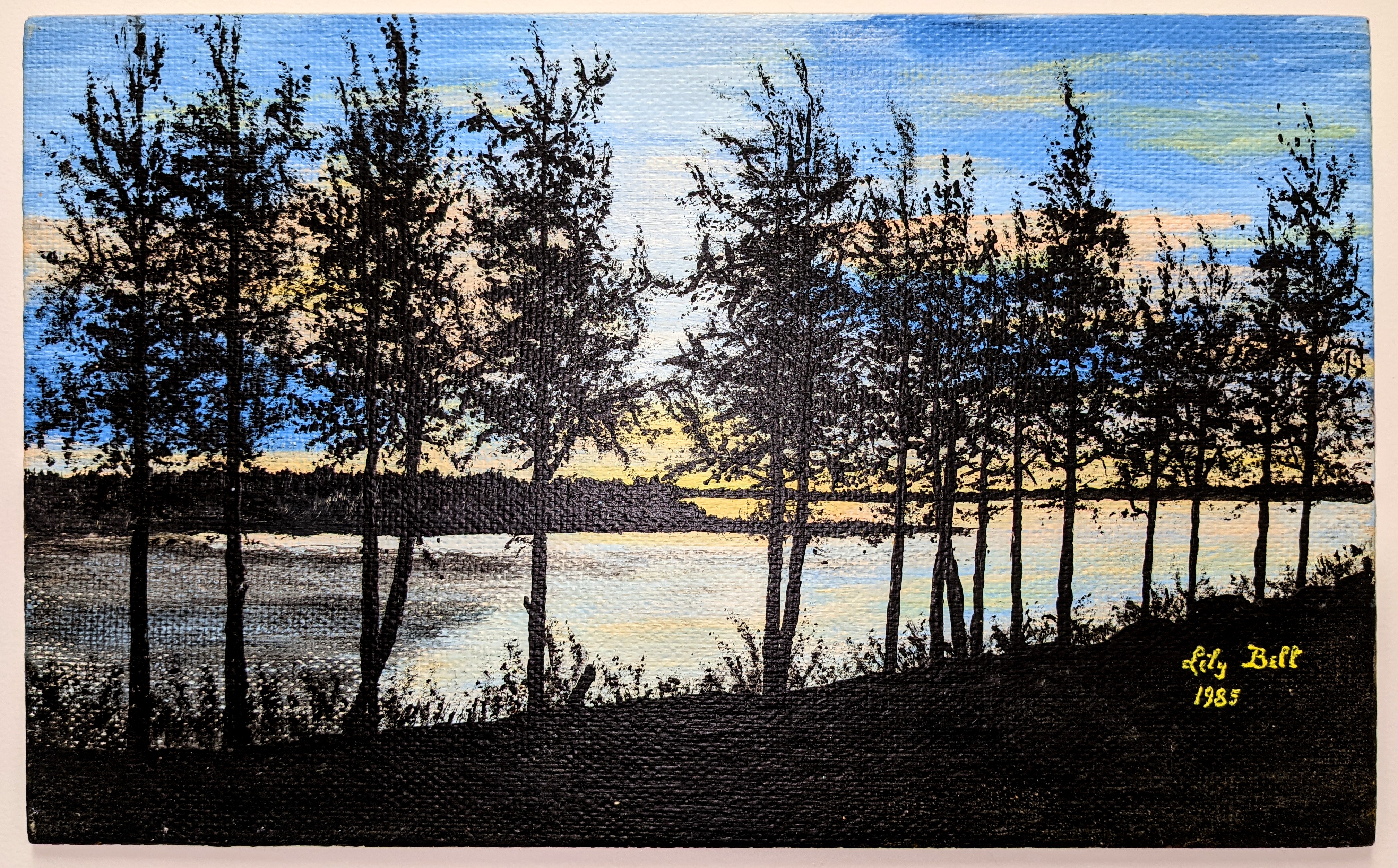 Today is international artist day! We have chosen this wonderful painting of the Peace River by Artist Lily Bell as a way to commemorate it! Lily loved to paint and loved Fort Vermilion. She moved to the area in 1963 to be a teacher - but was soon involved in the community in many other interesting ways. She had a column in the newspaper, was secretary of the legion and loved to paint. After retiring from teaching in 1968 she went to the Banff school of arts and brought her skills back to Fort - painting numerous pieces for public buildings throughout town. The  piece above is an original that is labelled as "Midnight June 21st East Vermilion Island" and is painted on a piece of wall panelling. If it looks familiar, that's likely because there is a large re-creation of it that hangs prominently at the Hallet Hansley Legion!

25/10/2021
2020.07.14 / Cranna, Marilee