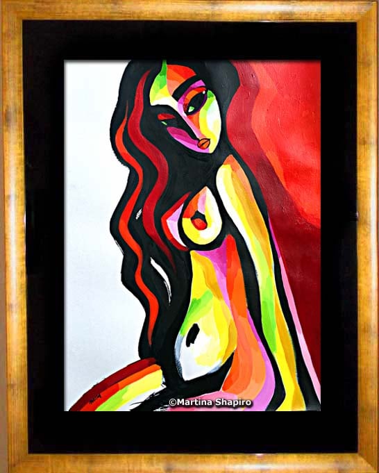 frame example - abstract fine art nude painting