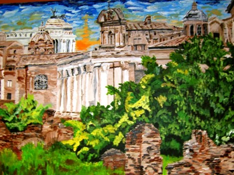 Rome Op.1, 36"X48" 2003, Acrylic on Canvas