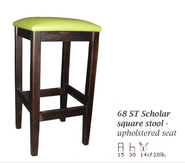 68ST Square Backless Upholstered Seat