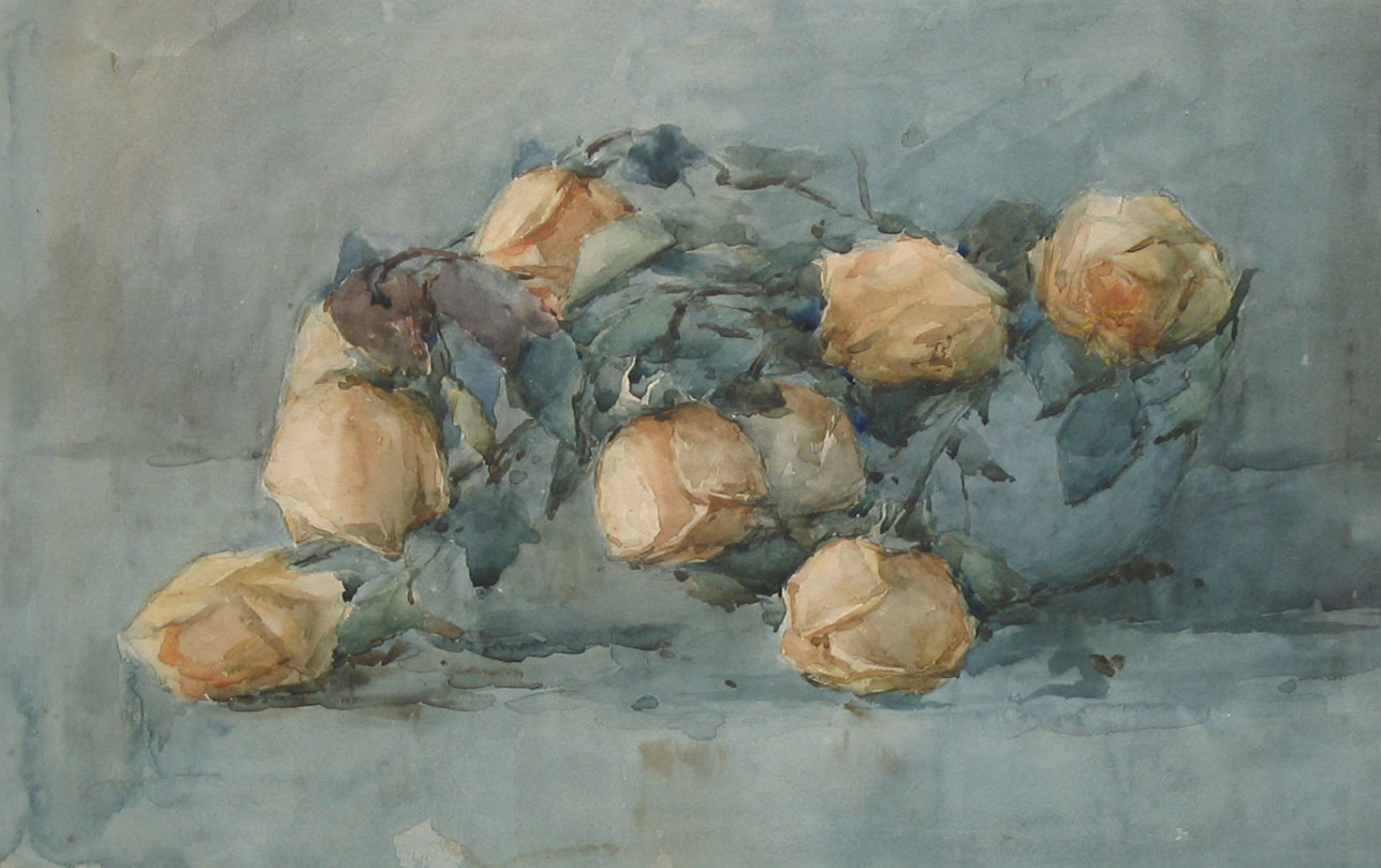 William St. Thomas Smith, Untitled "Roses", watercolour on paper, not dated, 30x48cm