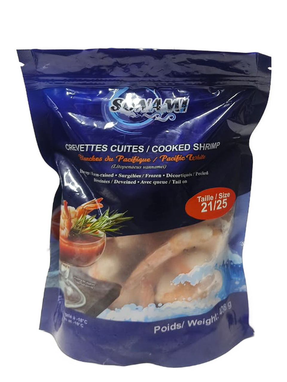 Cooked Pacific White shrimp 21/25
