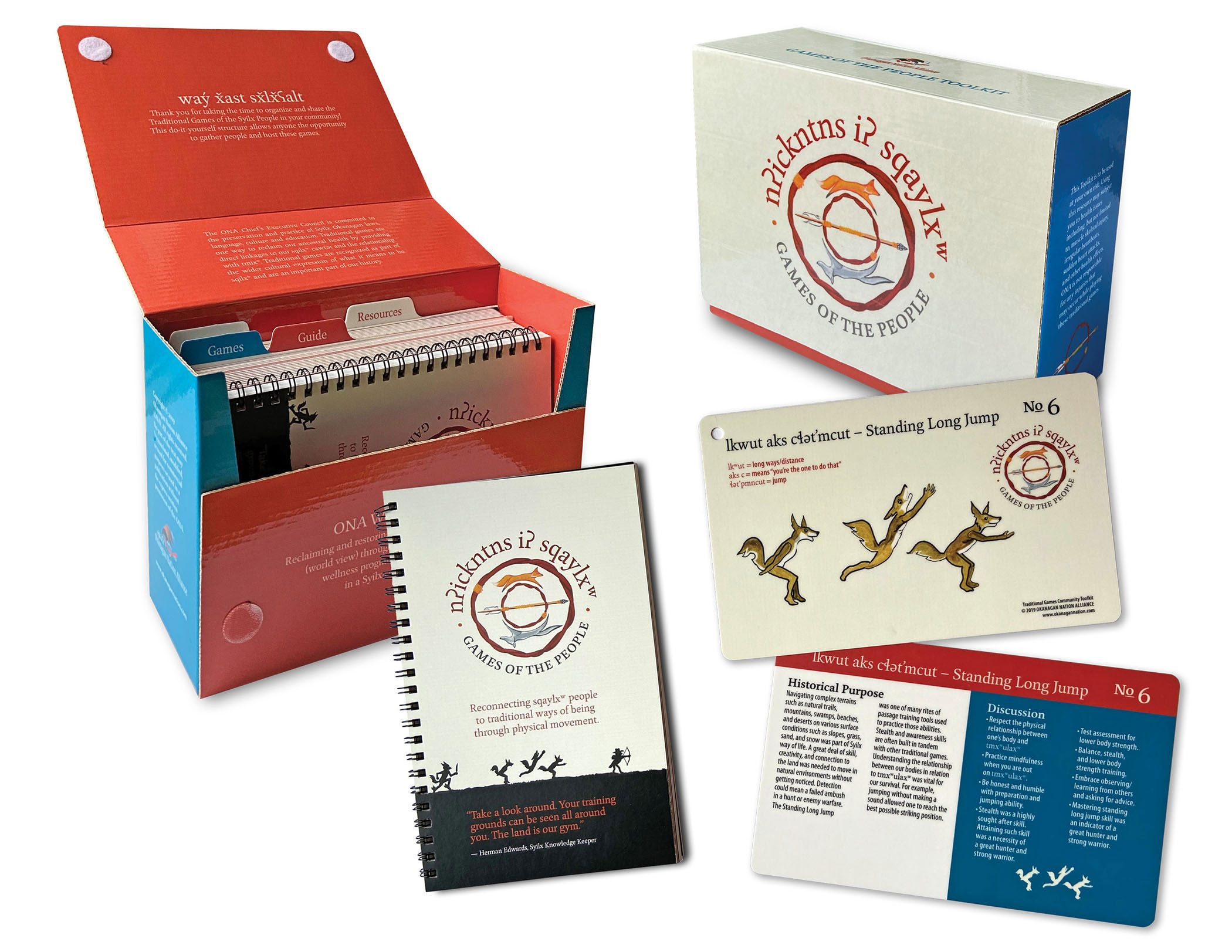 Games of the People Toolkit, Traditional syilx games file cards, Guide, Resources. Reconnecting sqaylxw people to traditional ways of being. 2019
