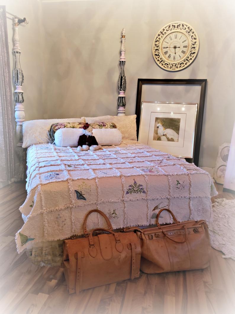 Embroidered  Panel Quilt

 Queen shown:  $3500.00