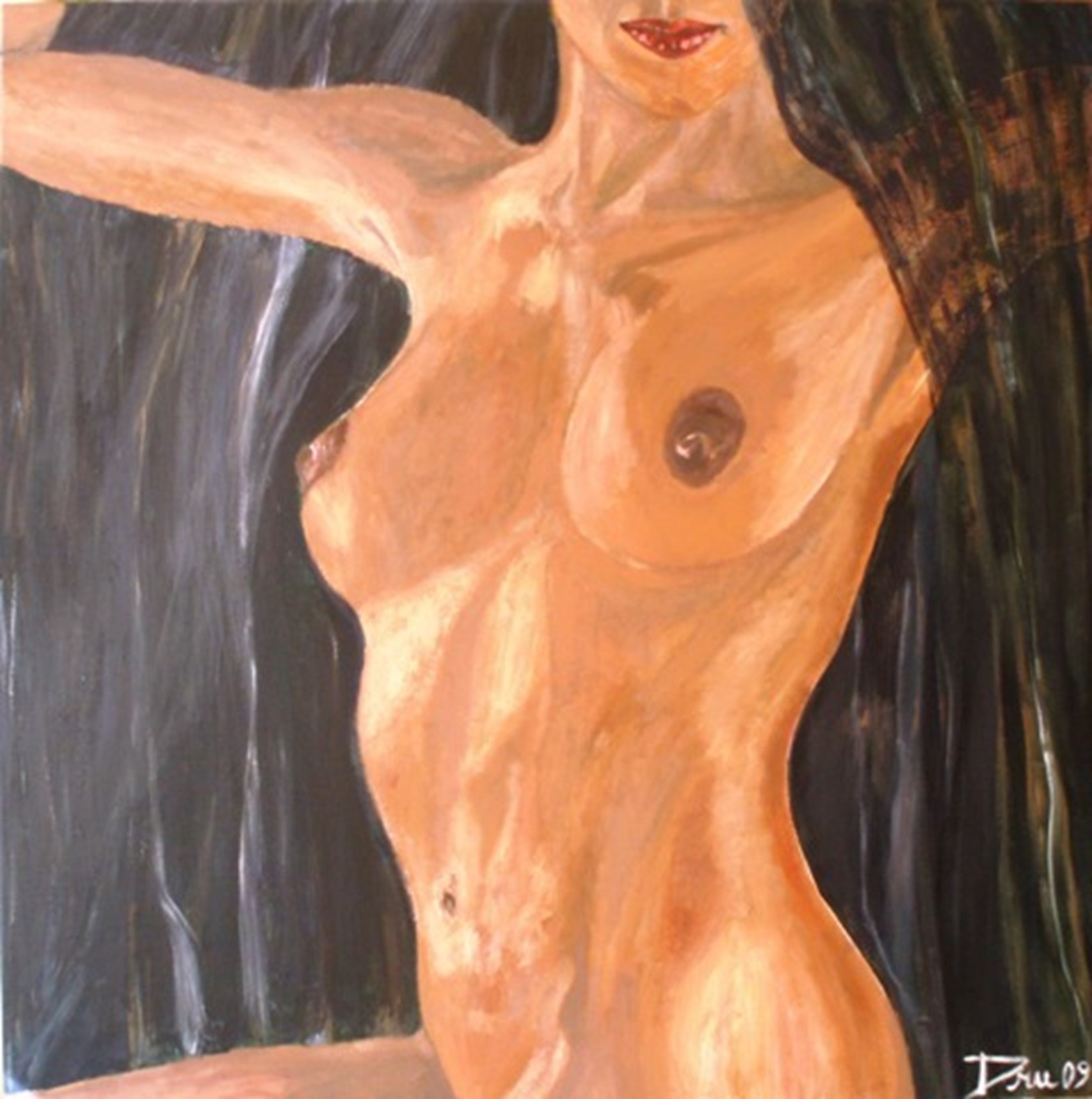 Veil op.1, 40"X40", 2009, Acrylic on Canvas, 