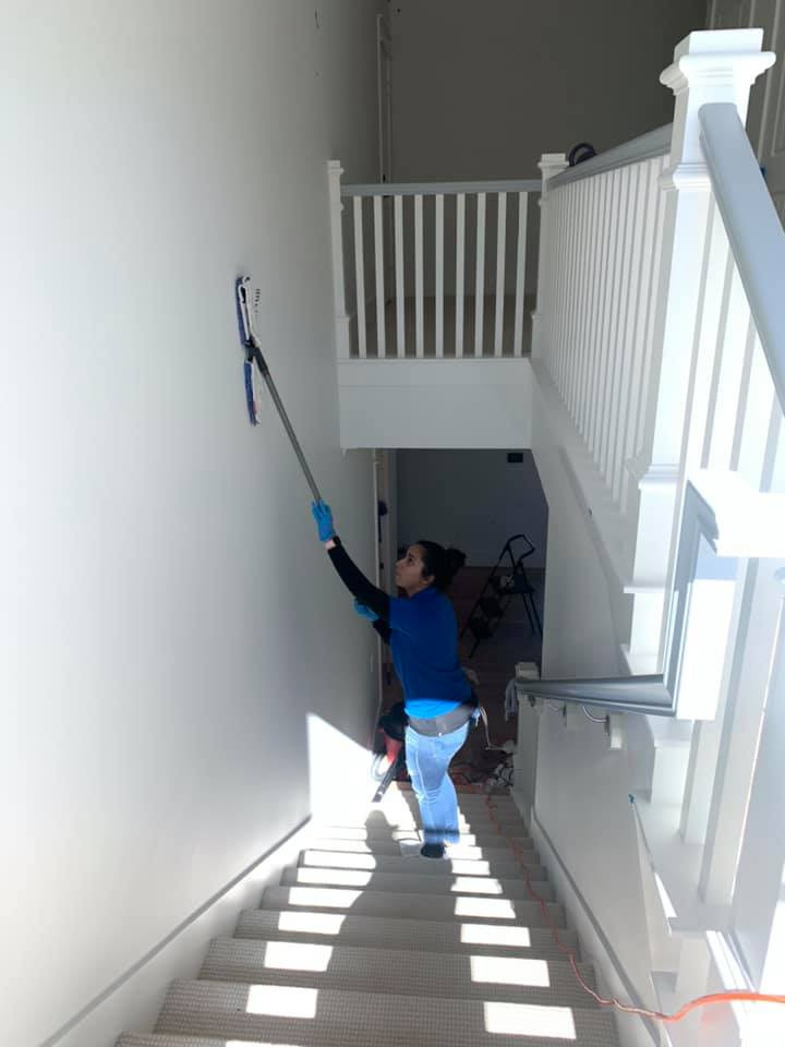 Dust removal from walls