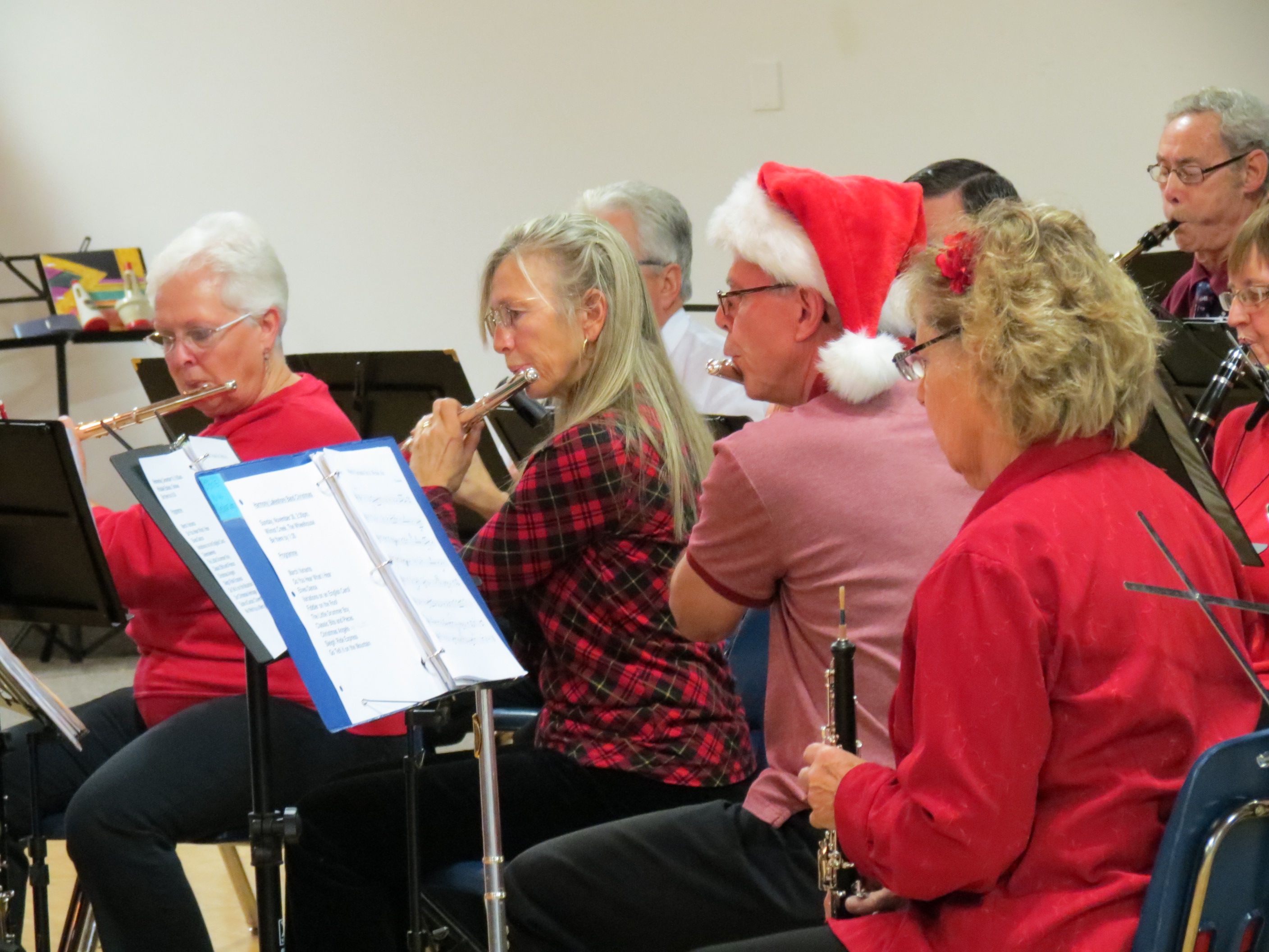 Flute section in concert Christmas 2017