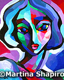 Woman In Purple original abstract painting female portrait fine art