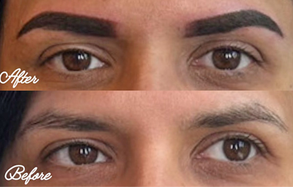 Before and After Eyebrow Tinting