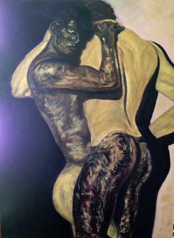 Embrace op.2, Dru 2014, Acrylic on Canvas, 40"X30"