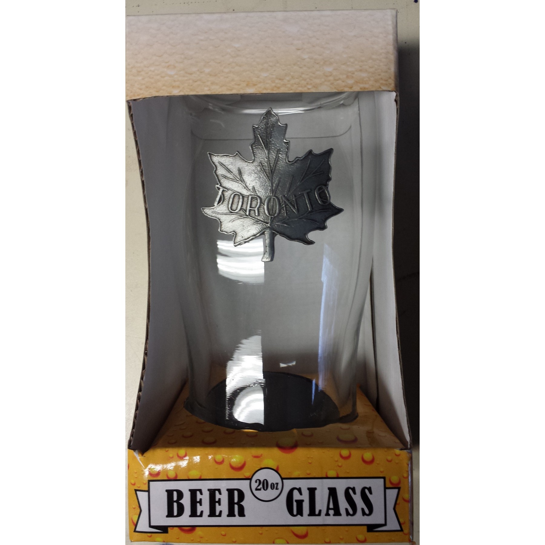 20 oz PINT GLASS with 2.5" CUSTOMIZED EMBLEM