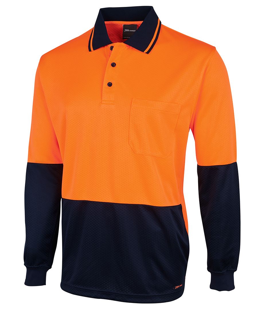 Hi Vis Jacquard L/S Polo - 6HJNL