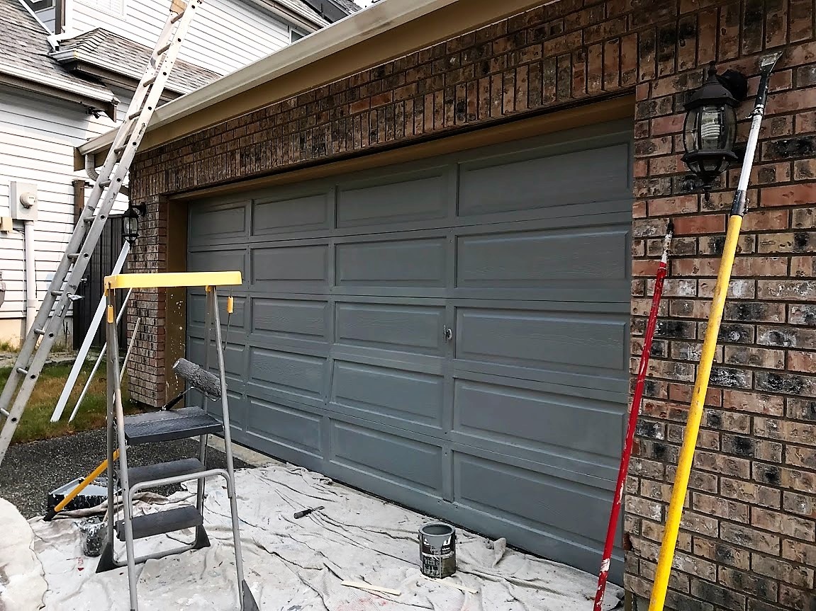 after garage door painted