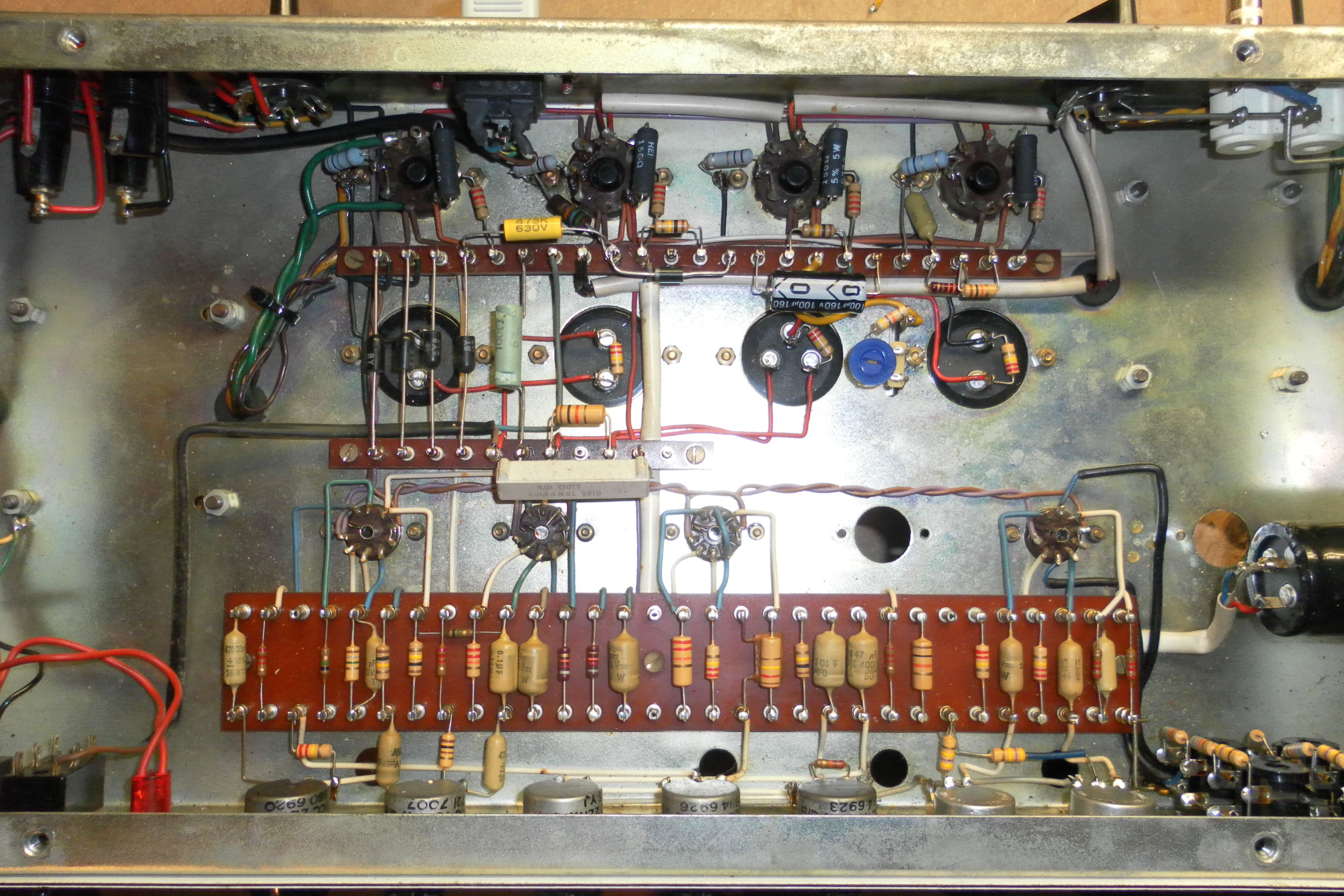 DR103 chassis detail - new caps, bias control