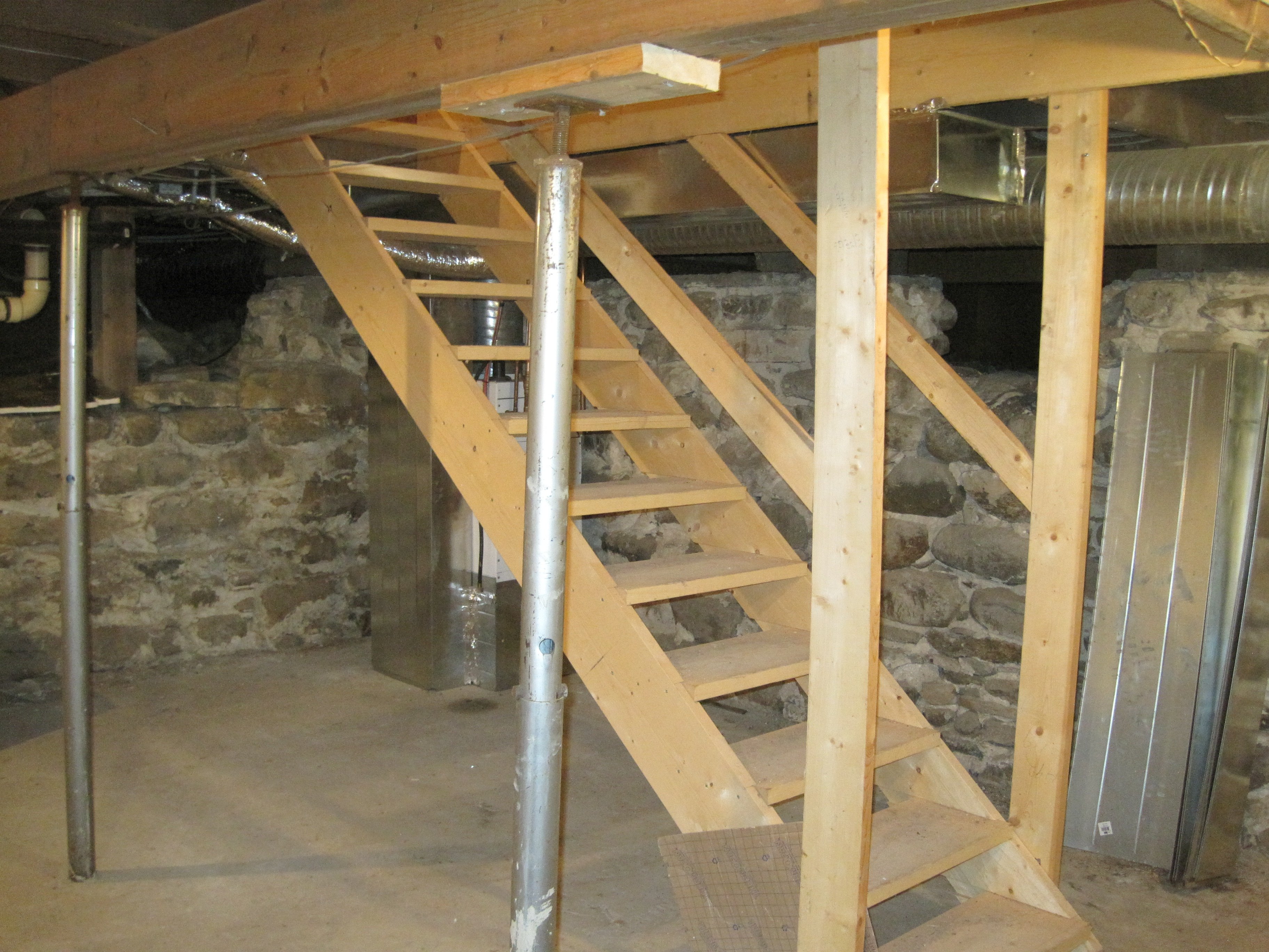 Basement of the OBH. Note the original stone foundation! 
Photo Credit: Wendy Quist