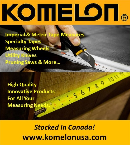 KOMELON - Complete Line Of High Quality And Specialty Measuring Devices. Tape Measures, Measuring Wheels & More | Utility Knives | Carpenter's And Pruning Saws.
