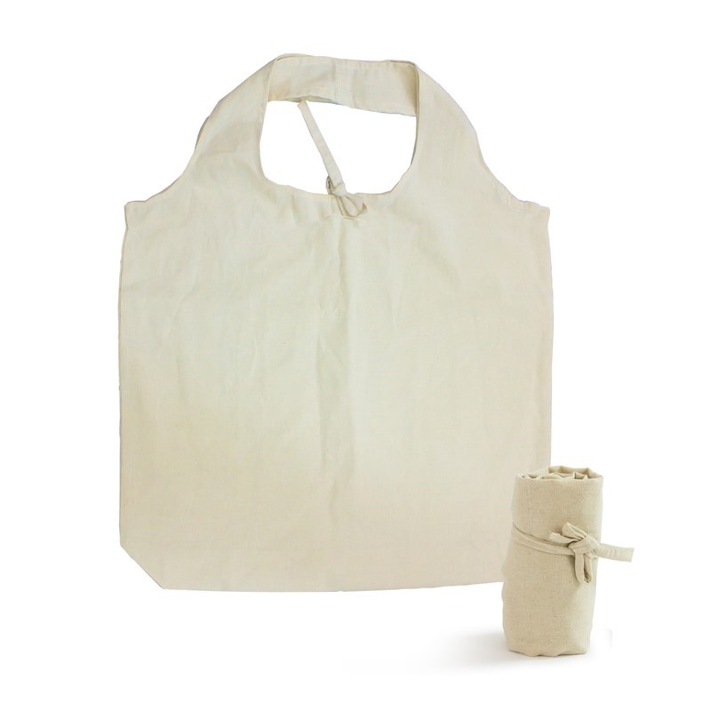 Natural Cotton Roll-Up Bag