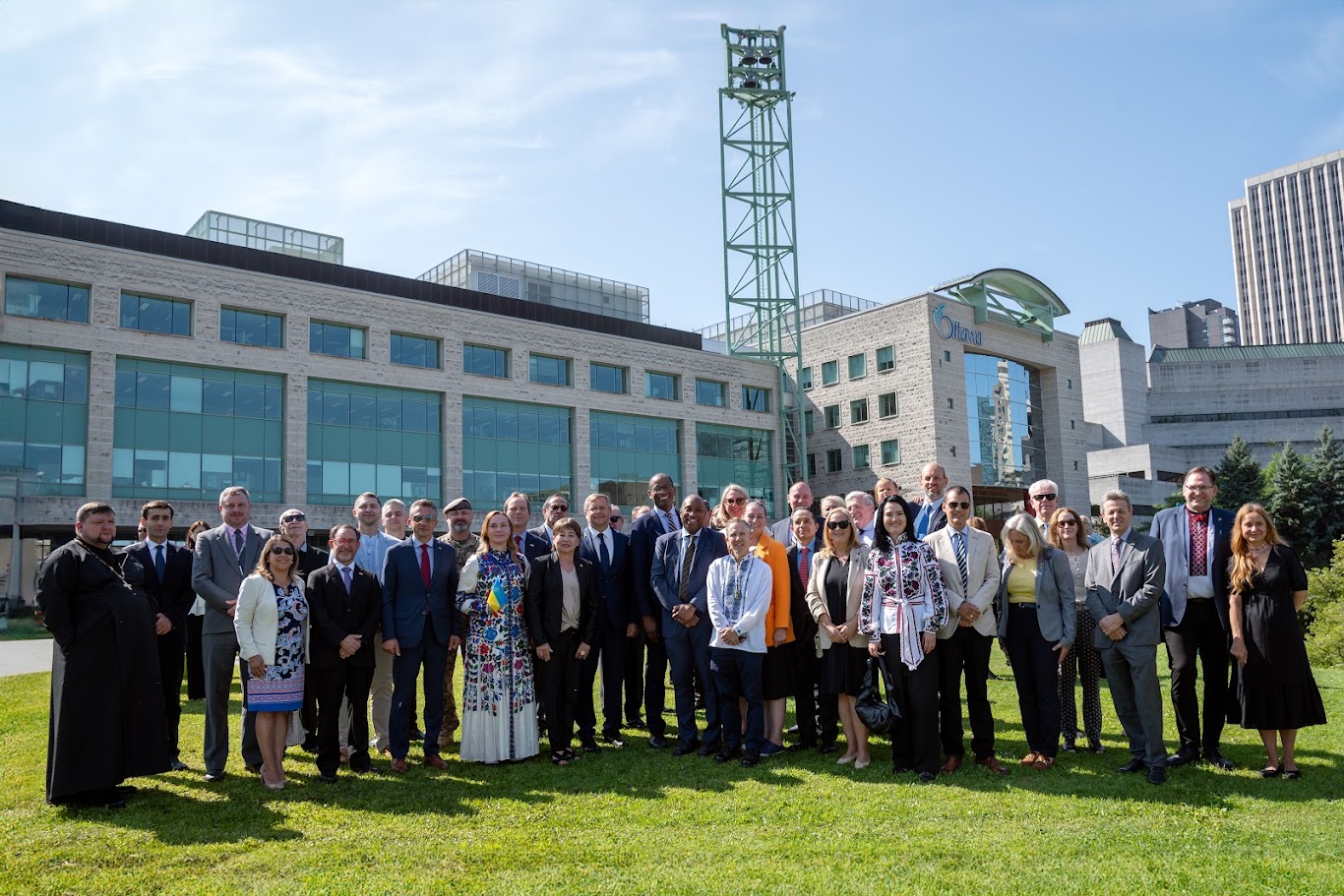 Ukrainian flag raising