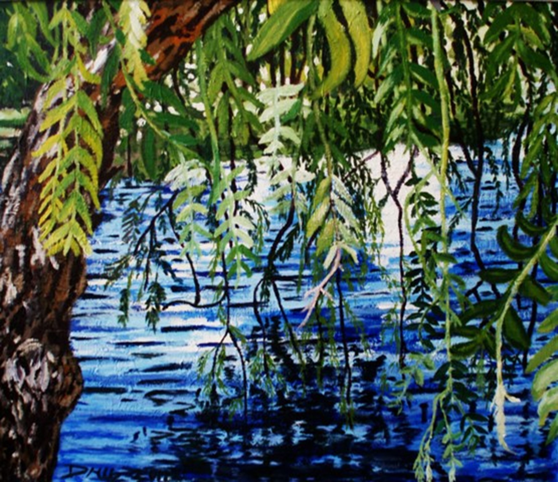 Willow op.1, 2011,  20"X23.5" Acrylic on Canvas