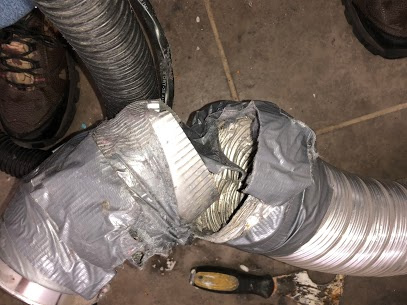 Having a good airflow throw your dryer is extremely inportant, Gray duct tape will dry up.