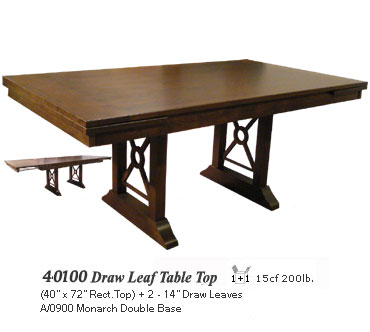 40100 Draw Leaf Top with Monarch Double Base