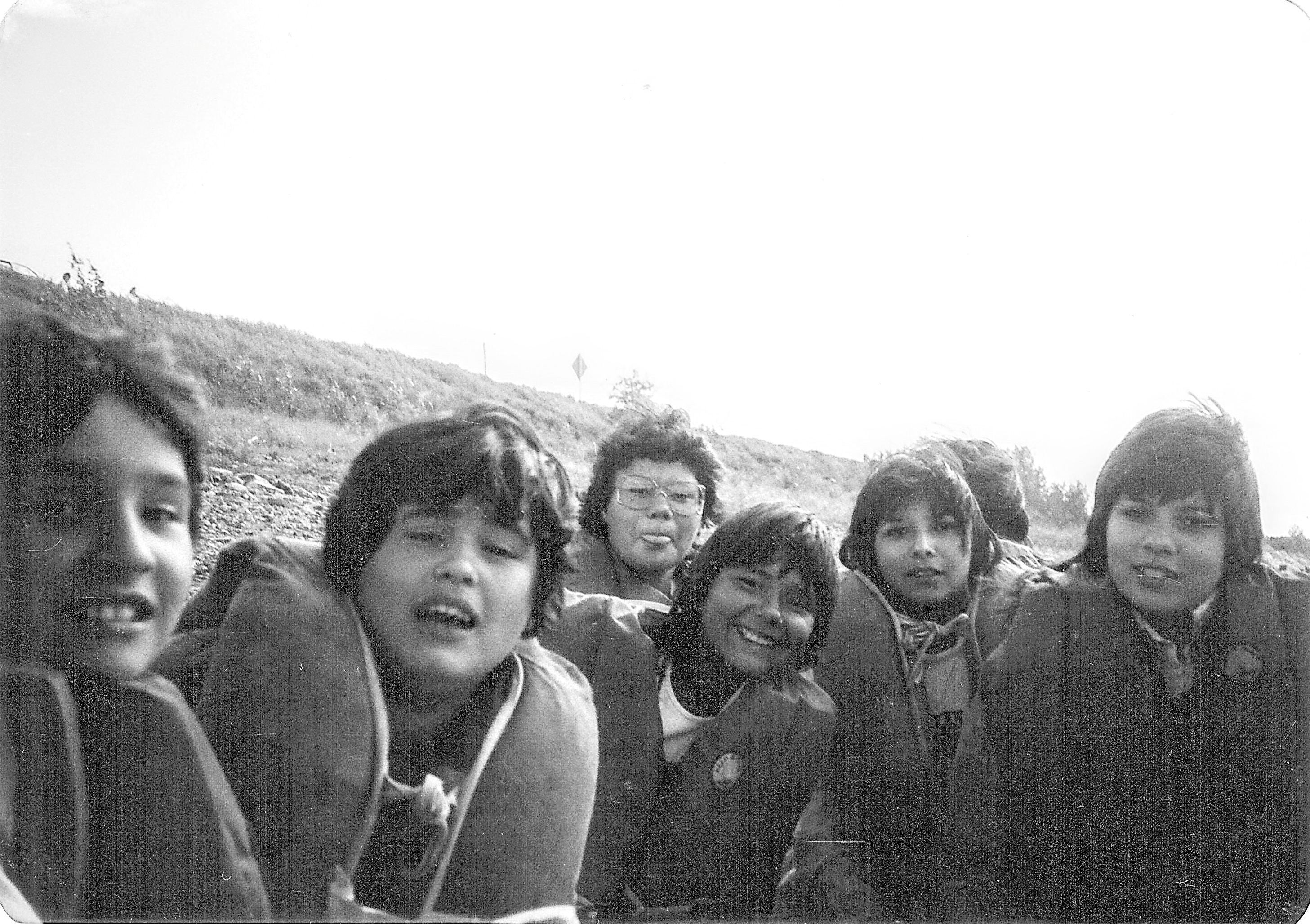 These fine folk are on a boat for a trip to the sandbar with the F.A.C.T (Families In Action For Community Togetherness) program. The photo was taken in 1986 and we are hoping that you might recognize a family member or friend and let us know who is who!
990.4.24.3 / F.A.C.T
--EDIT--
(L-R) Carla, Lorelle, Shelley (in back), Leah, Treena Cardinal, Dawn Supernault.
