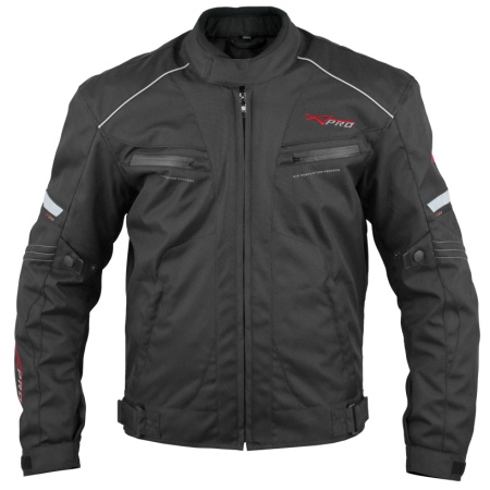 A-Pro Impact
Blouson 4 saisons tissu polyester 
à  haute résistance
Protections : homologuées CE 
aux épaules coudes, et dos
Membrane Acqua Kill
étanche et respirante
Doublure thermique
Hotlife amovible et lavable
Ventilations frontale et arrière
Inserts réfléchissants 3M
Taille ajustable par pattes à pression
Hanches ajustables
Poignets ajustables par pattes velcro
2 poches chauffes mains zippées
2 poches porte documents
1 poche téléphone
Coloris : Noir
Tailles : S à 3XL
prix: 301.80$