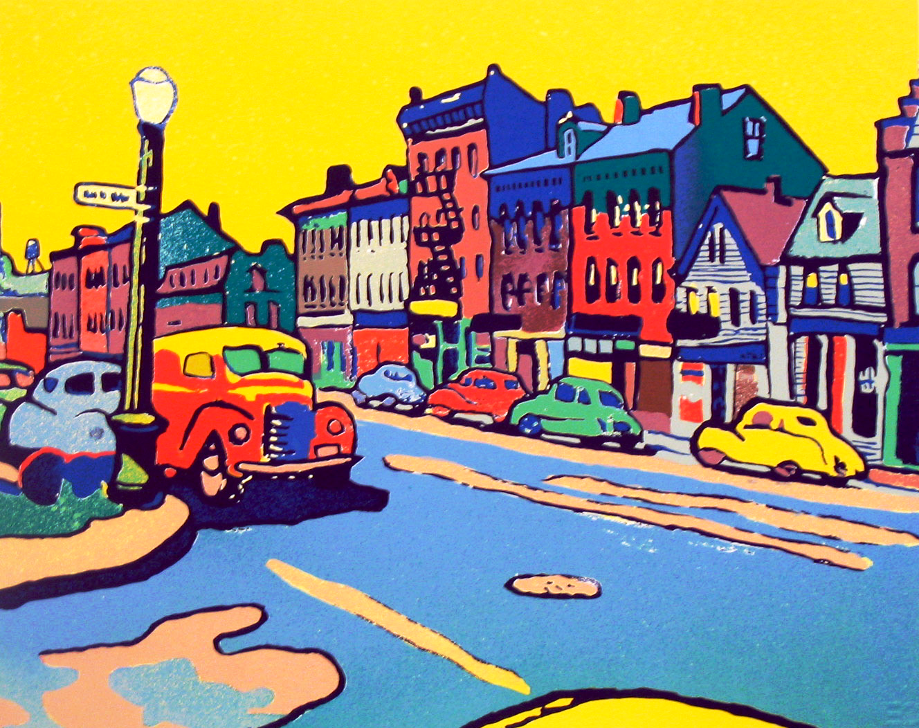 East Broadway, Buffalo, serigraph