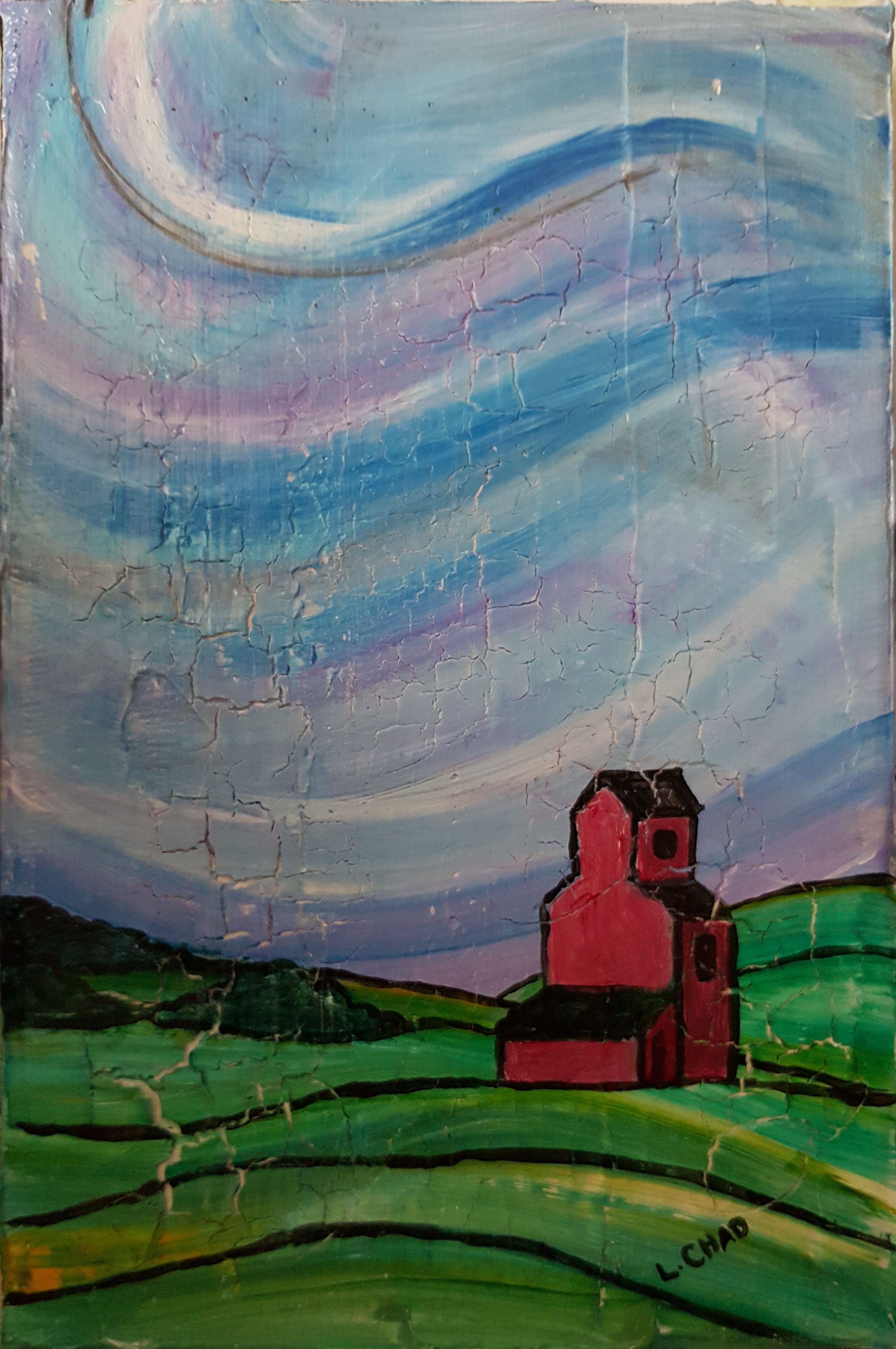 "Prairie Distance" [2015]
Acrylic on canvas. 7" x 4.75" (unframed on easel)
SOLD
