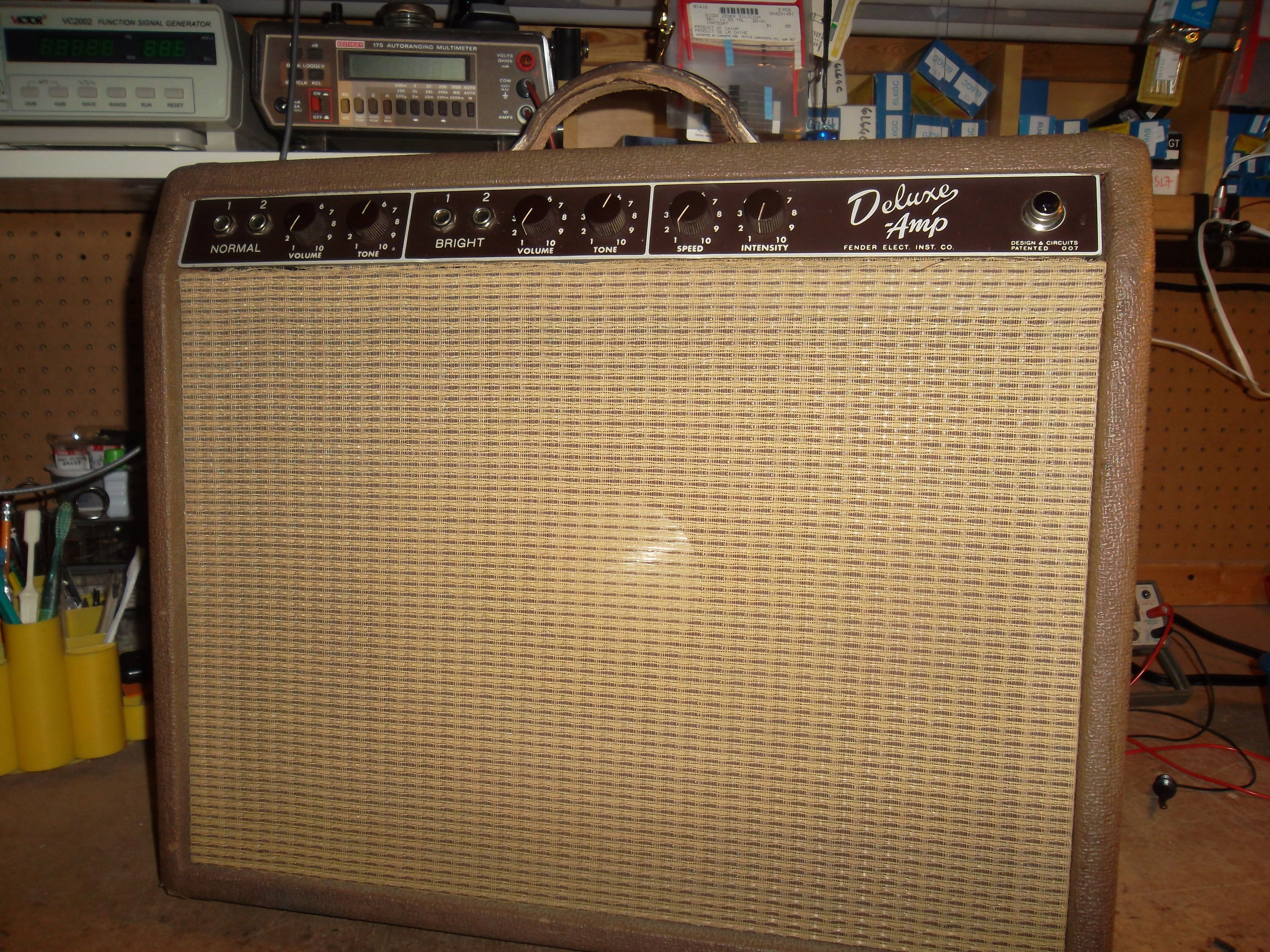 6G3 Deluxe w JBL cone peaking thru the grill cloth