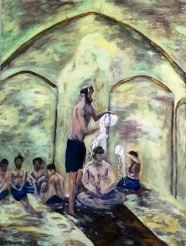  Hammam op.1, 40"X30", 2016, crylic on Canvas