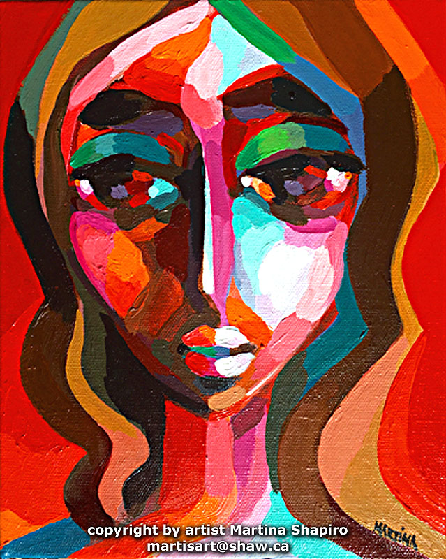 Woman In Reflection original painting by artist Martina Shapiro