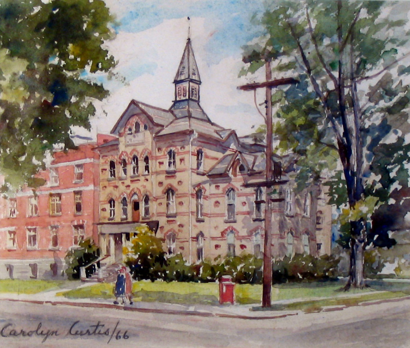 Amassa Wood Hospital, watercolour on paper