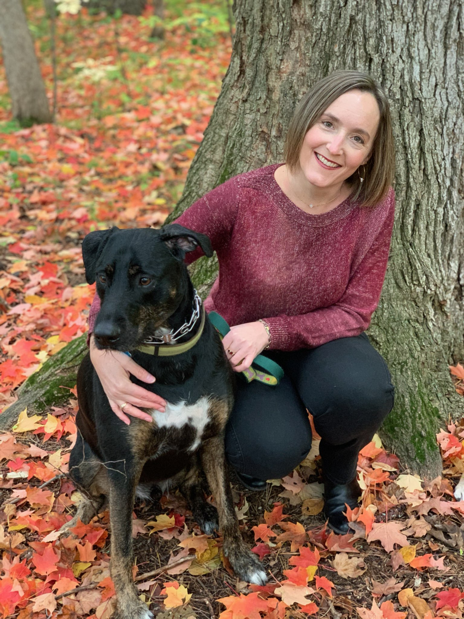 Anna Field with Beau, the mastiff cross