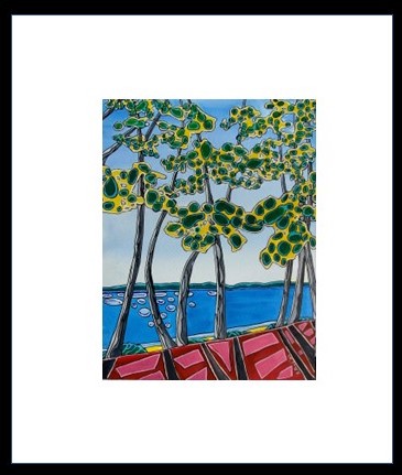 "River Dance: [2022]
Image: 11.5" x 156/5"
Framed: 17.75" x 22"
Watercolour, Gaouche and Ink on Arches Paper
