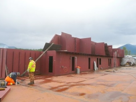 Fabrication of the deckhouse and wheelhouse.