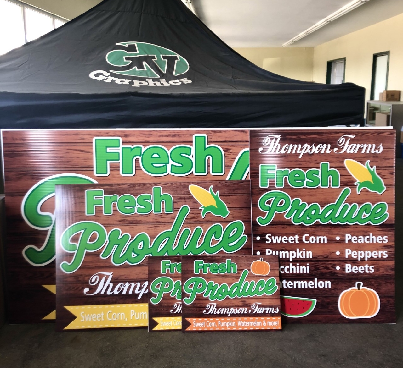 Printed Signs in various sizes