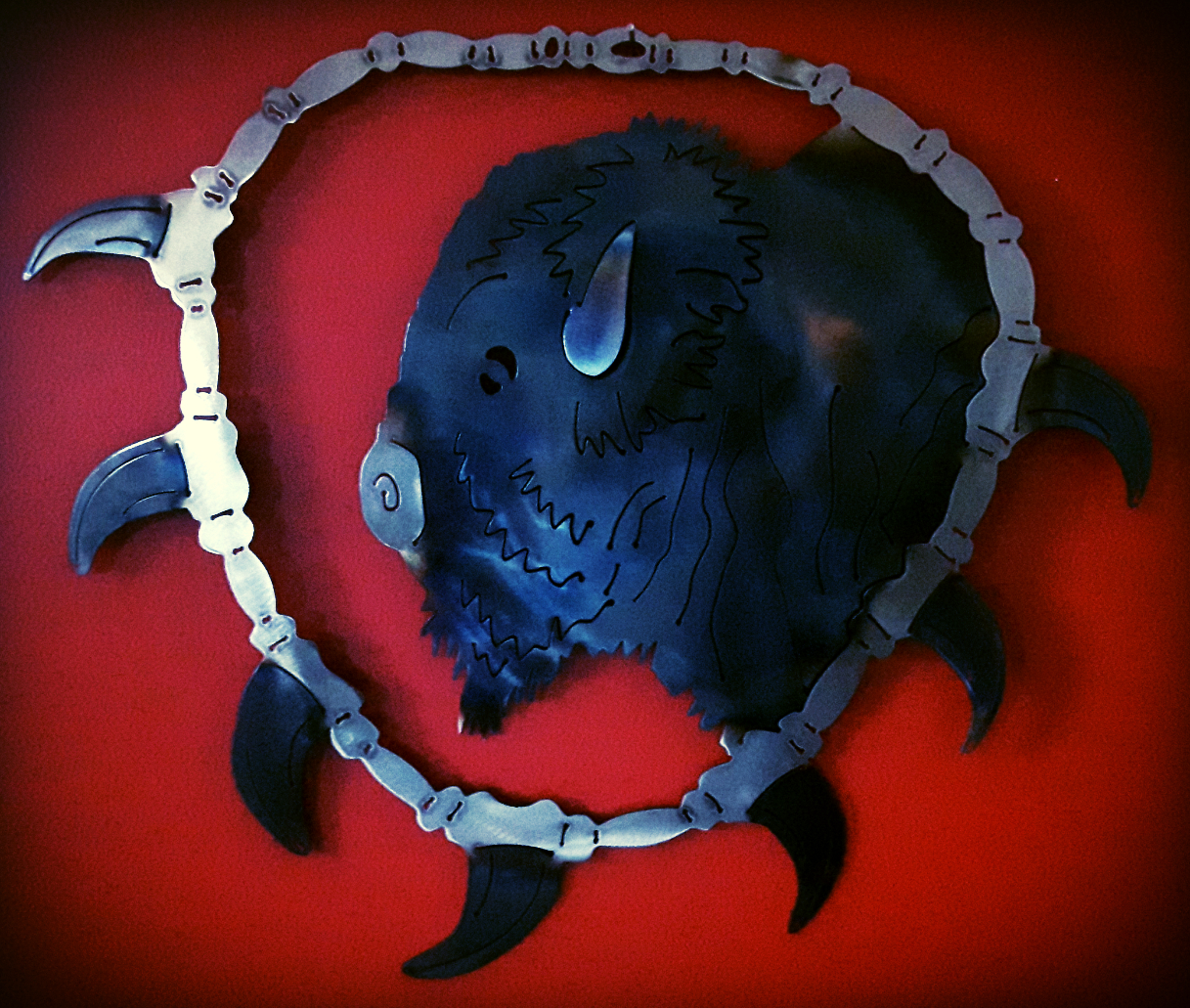 Metal art, Buffalo Dream catcher, Campbell river BC, Vancouver island BC, Vancouver BC, Victoria BC, British Columbia,Alberta