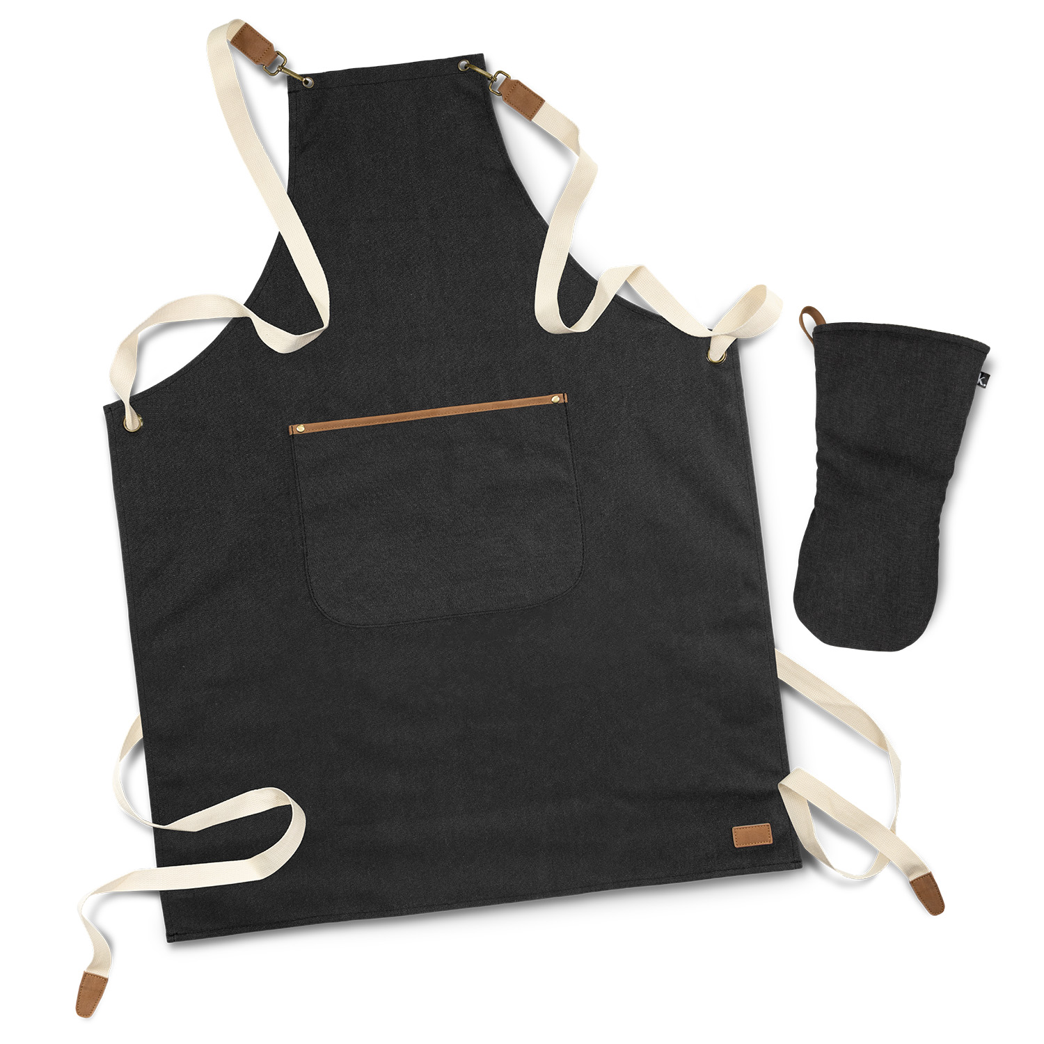 Canvas Apron and Mit Set 133819