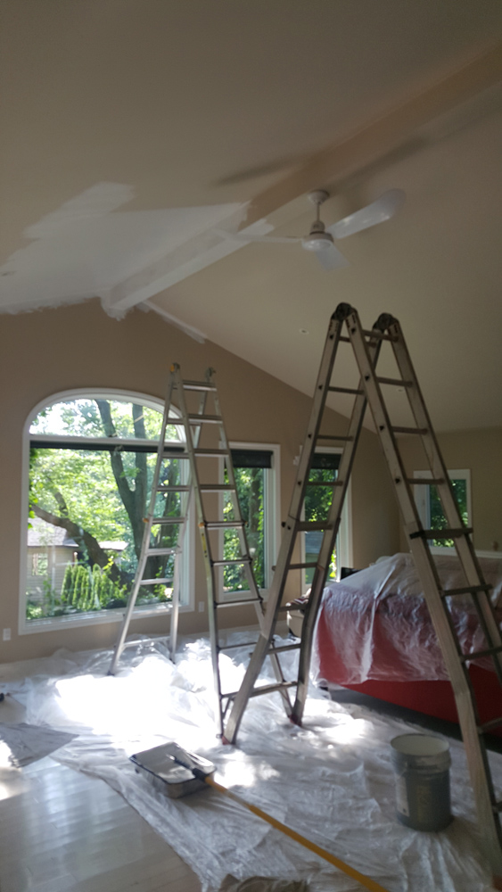 Painting a ceiling can be quite tricky