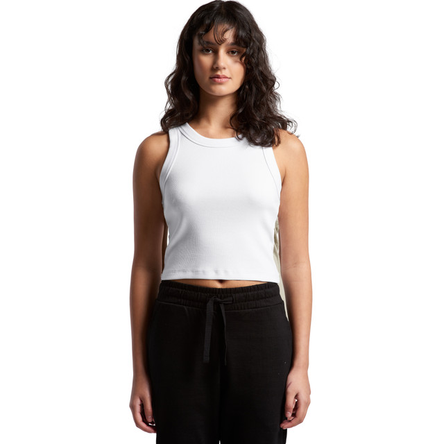 Womens Organic Rib Crop Tank - 4064G