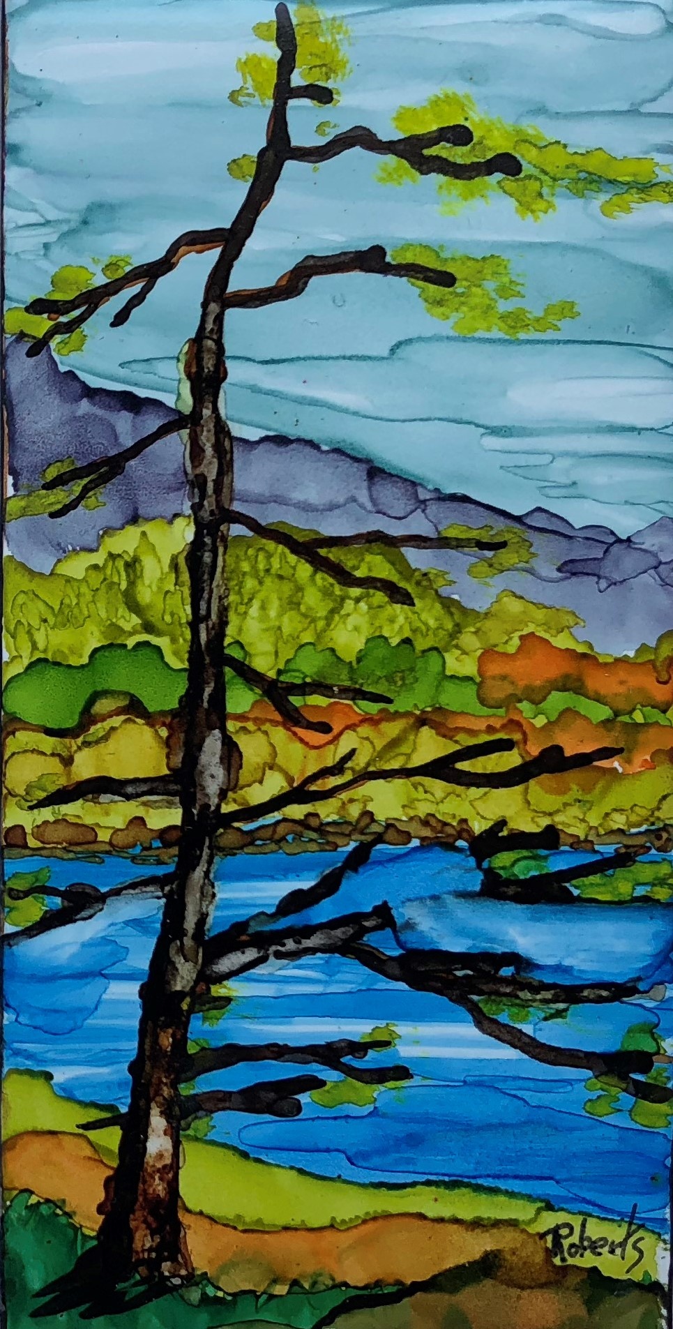 Blue River
3 x 6 tile
$140. framed 