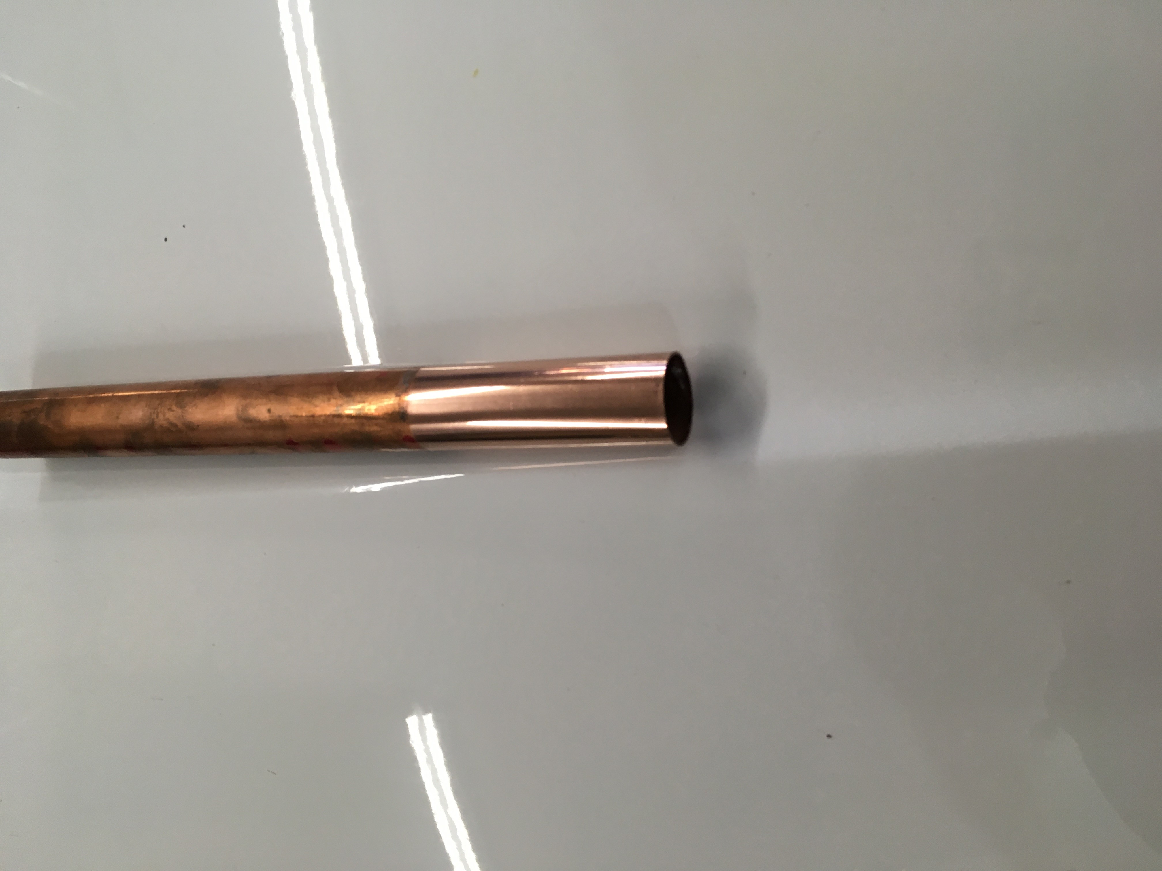 Copper pipe after White Diamond Metal Polish