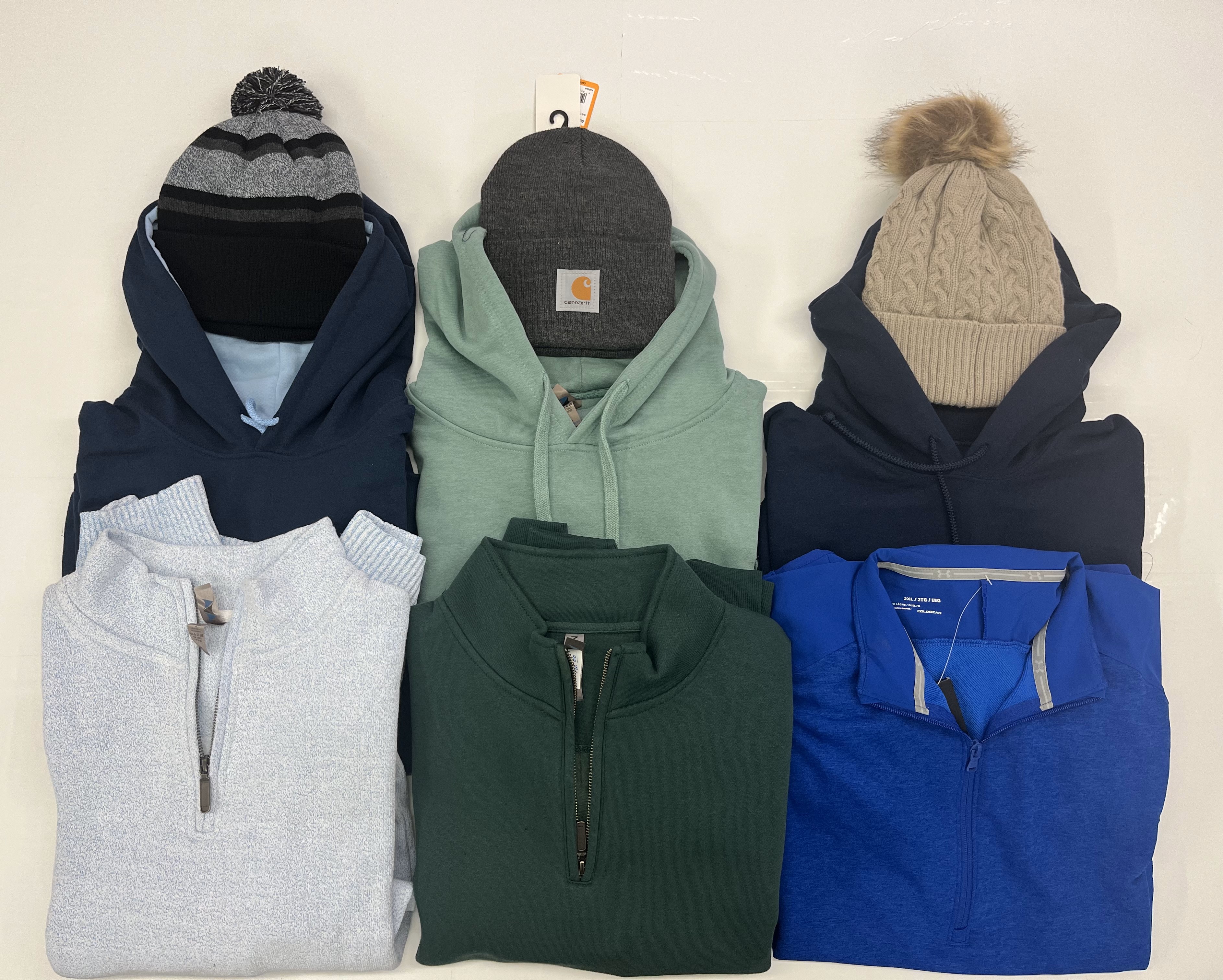 6 sweaters and 3 hats 