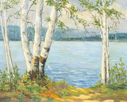 White Birches, Oil on canvas