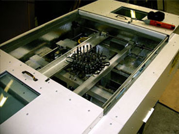 Biaxial Drawing Machine for Rutgers University - 4" sample is clamped and heated up to 400F