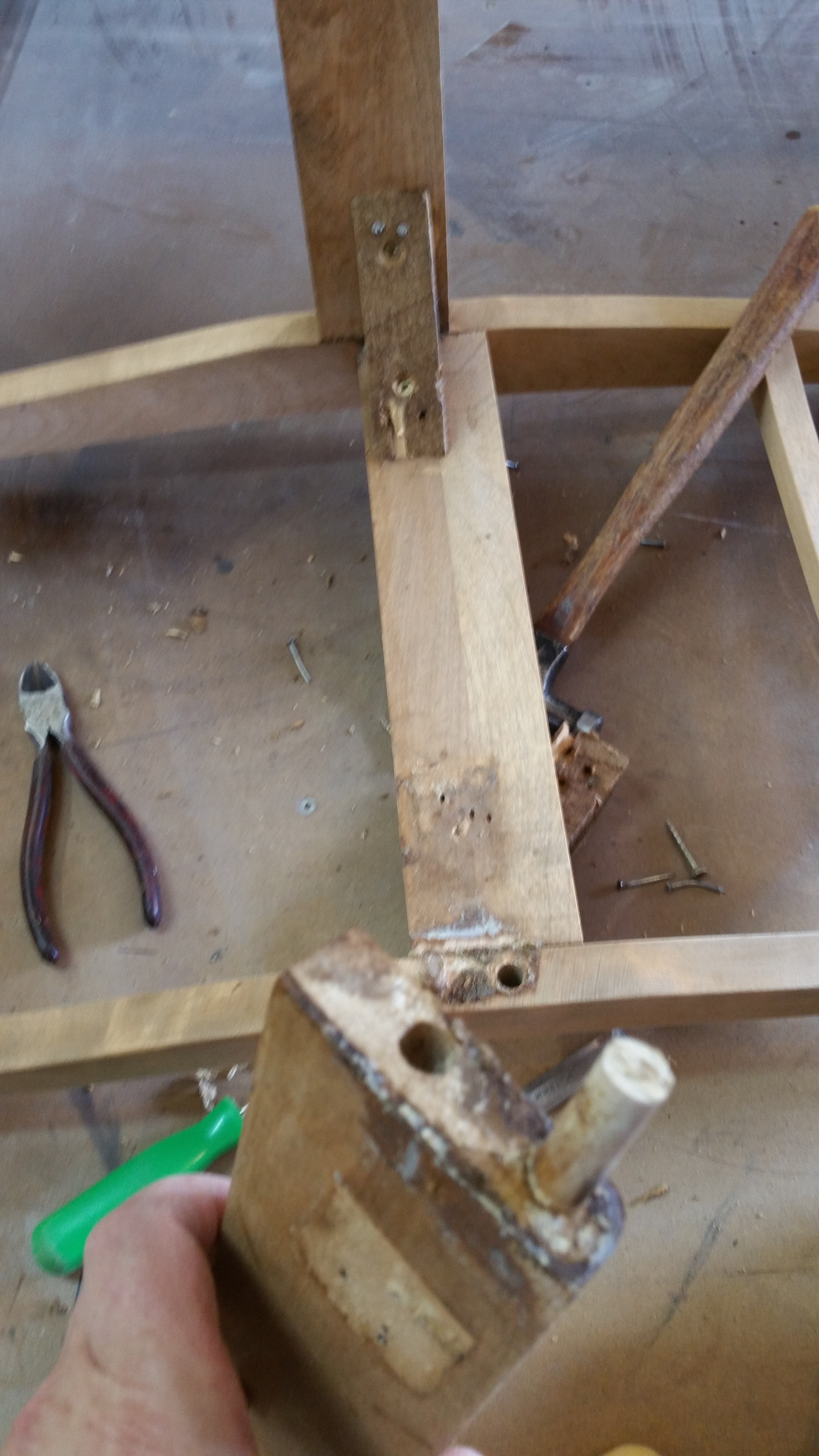 Dowel joints broken