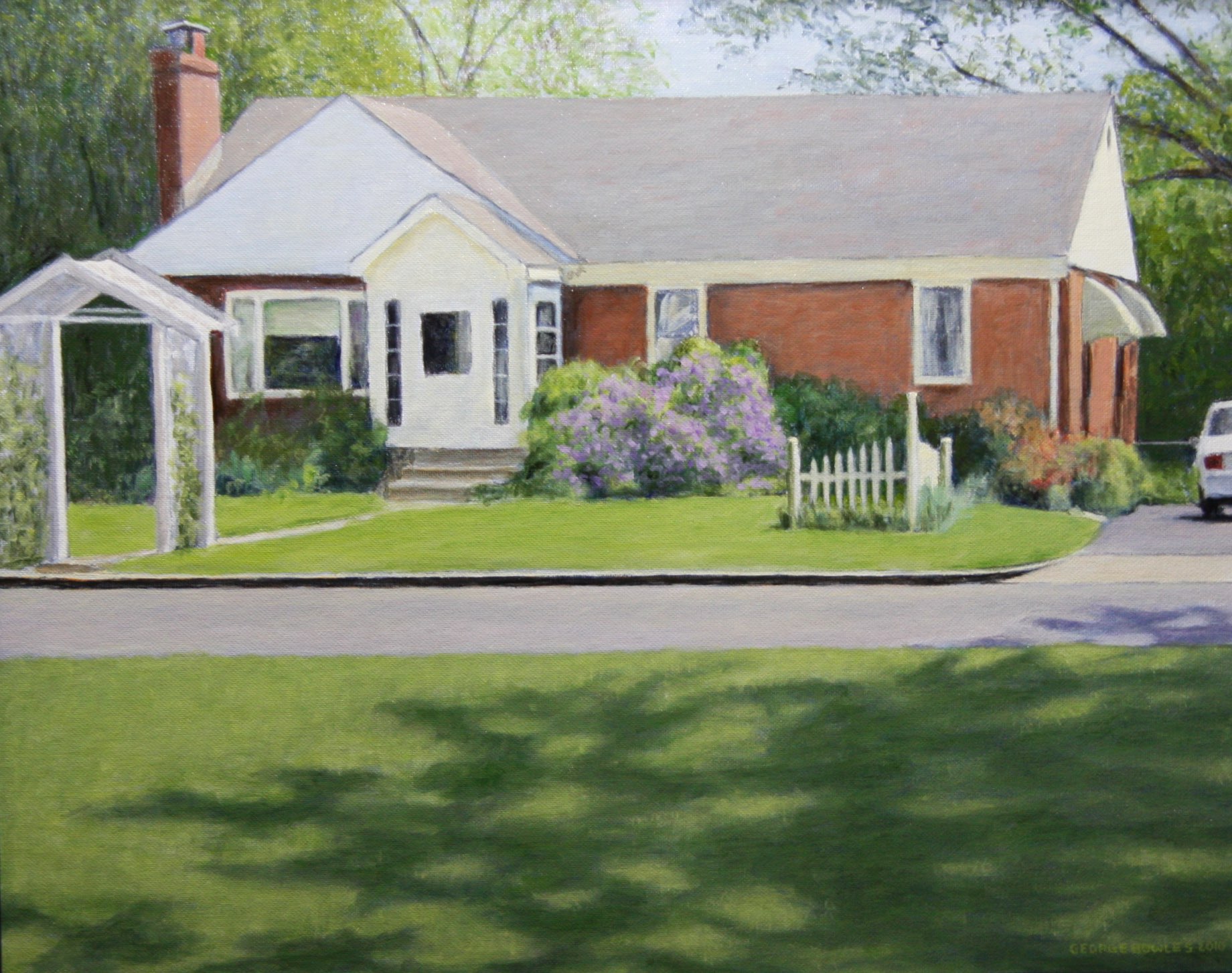 "The House Across the Street"
16" x 20'
Alkyd on hard board
$ 600