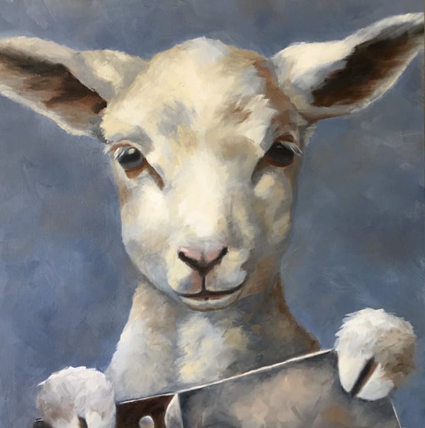 This Lamb Chops
12" x 12" / sold
oil on birch panel