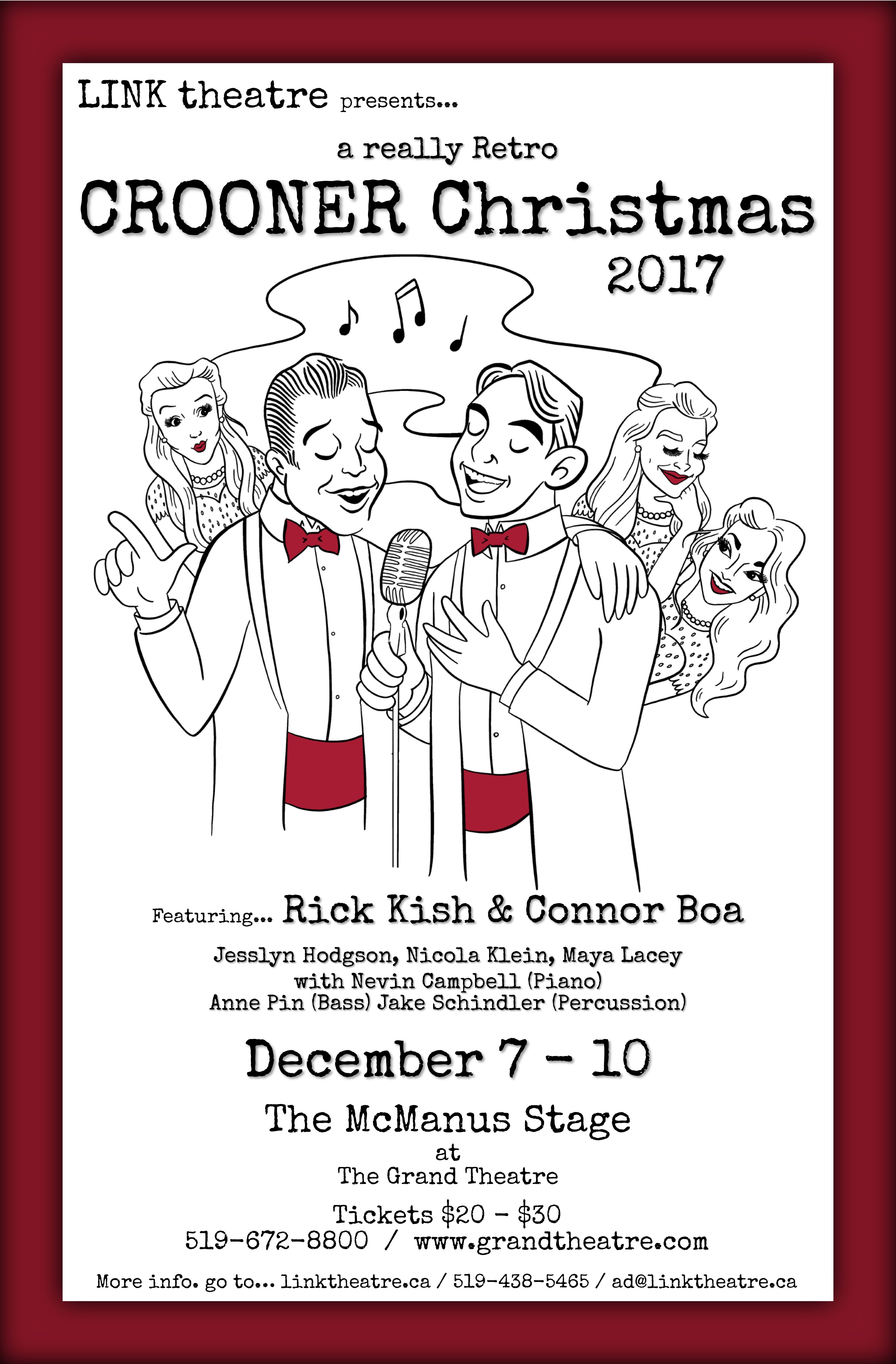 2017 Poster a really Retro CROONER Christmas